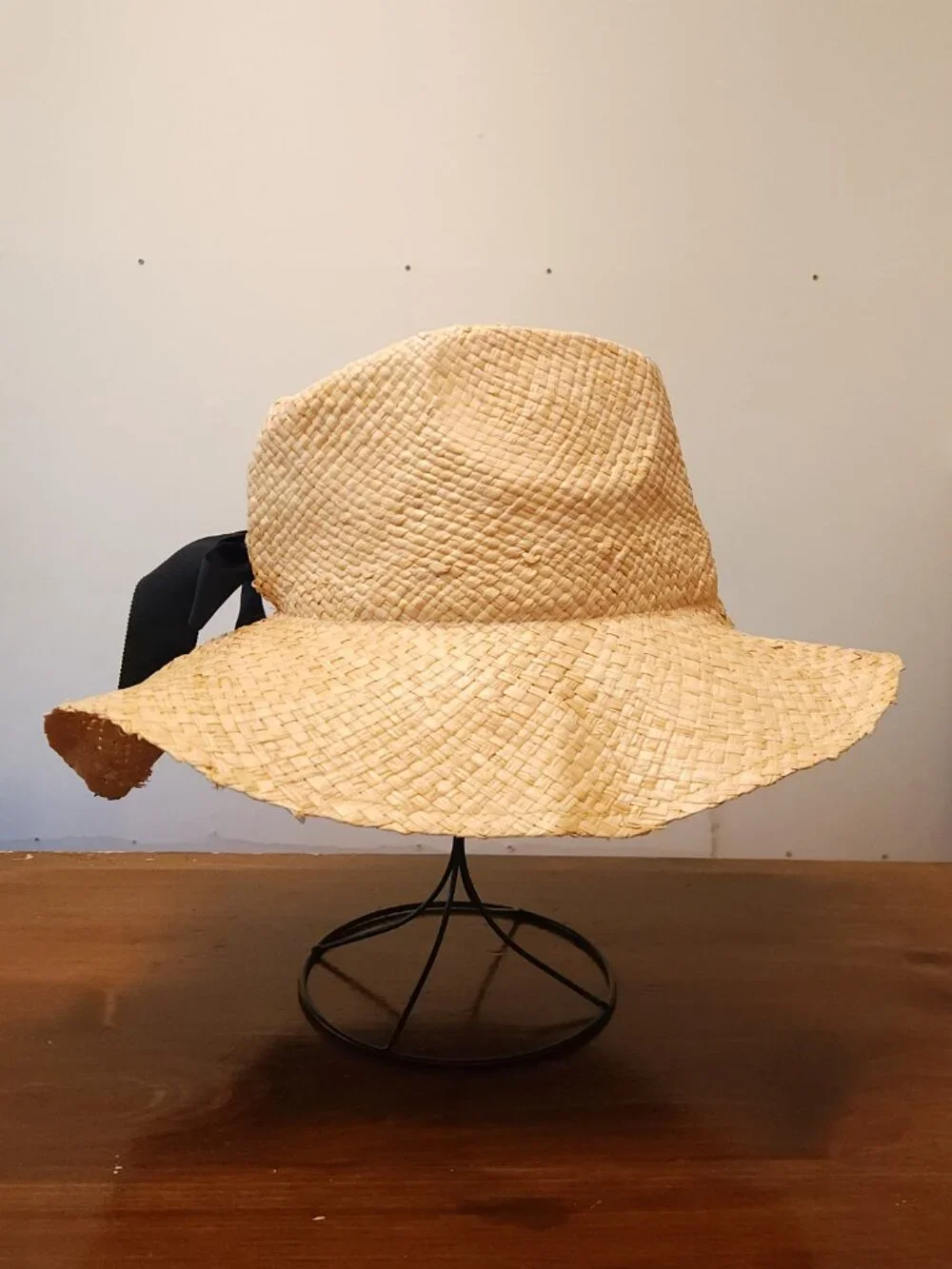 Talbots Adjustable Raffia Bow Sun Hat Cottagecore Coastal Summer Women's 0/S NWT